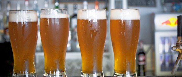 Four Beers on Draft four draft beers