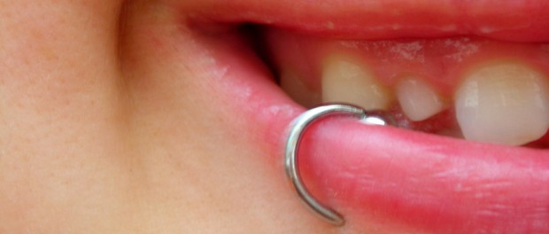 Lip Piercing pierced lip