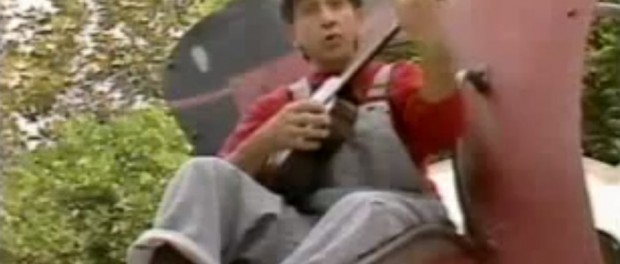 The Proper Words Song creepy dude singing on a slide