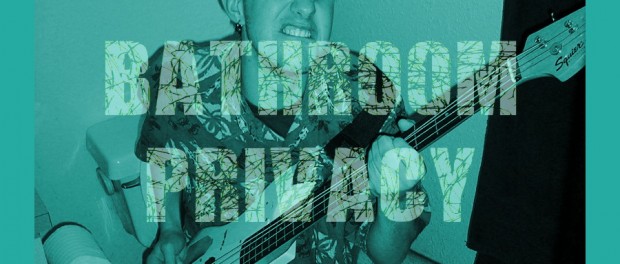 Bathroom Privacy man playing guitar on the toilet