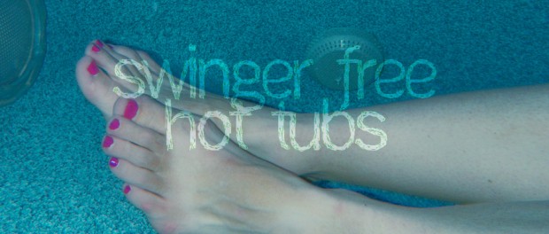 Swinger Free Hot Tubs feet in a hot tub