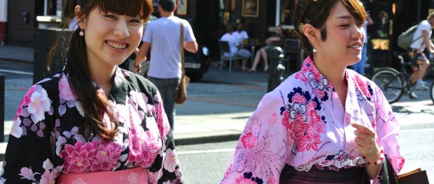 Kimonos two women in kimonos