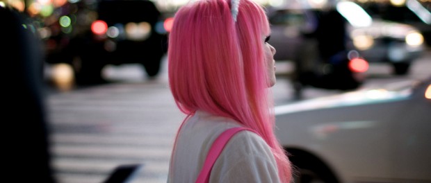 Pink Hair girl with pink hair