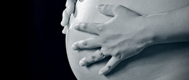 Black-and-white Pregnant Belly pregnant belly