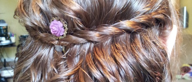 Braided Hair wavy hair with a braid