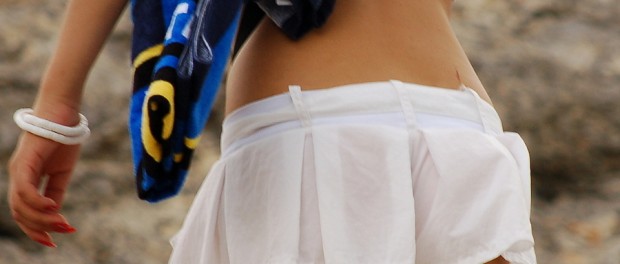 Tiny Miniskirt woman in miniskirt