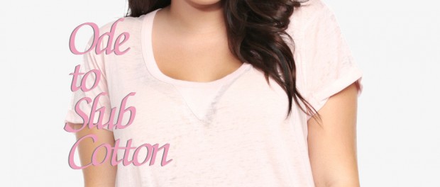 Ode to Slub Cotton woman wearing a slub shirt